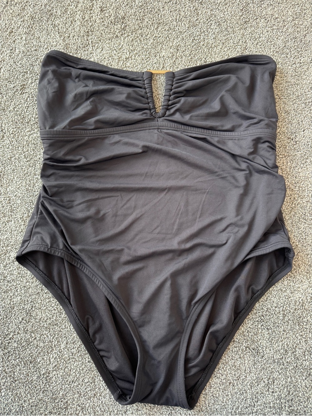 MICHAEL Michael Kors Black Strapless One-Piece Swimsuit  Size 16W